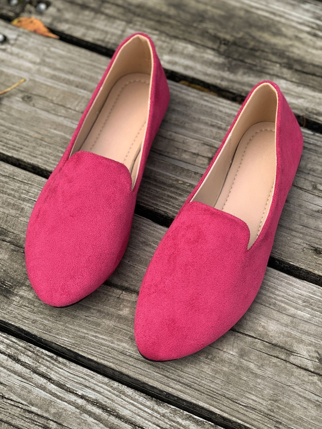 Damen spitz zulaufende Velours‑Loafer mit gepolsterter Innensohle Mune Fashion