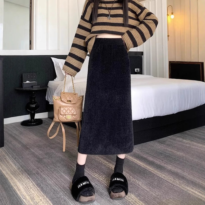 Women's Elegant Maxi Skirt with High Waist Mune Fashion