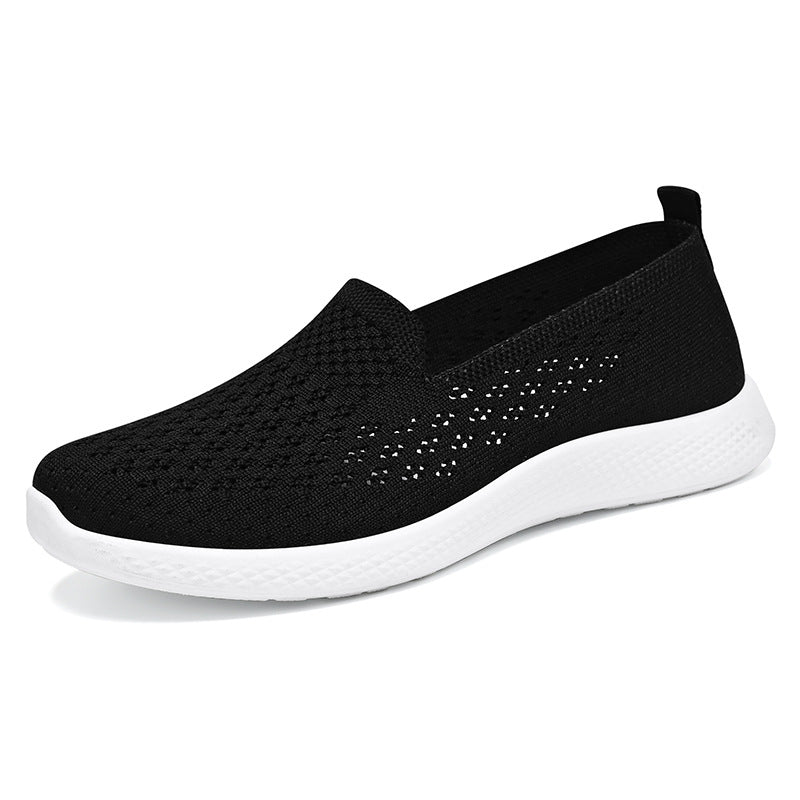 Women’s seamless knit slip-on with perforated air mesh structure, ergonomic memory footbed, and lightweight EVA cushioning Mune Fashion