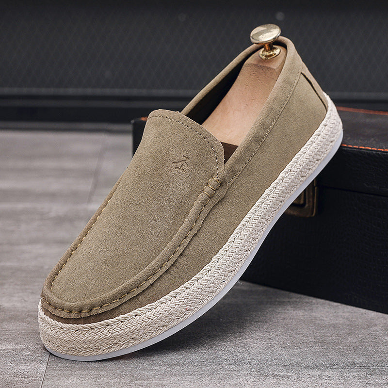 Men's Comfortable Slip-On Moccasins with Jute Sole