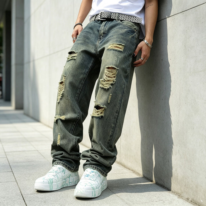 Men's Casual Ripped Jeans Mune Fashion