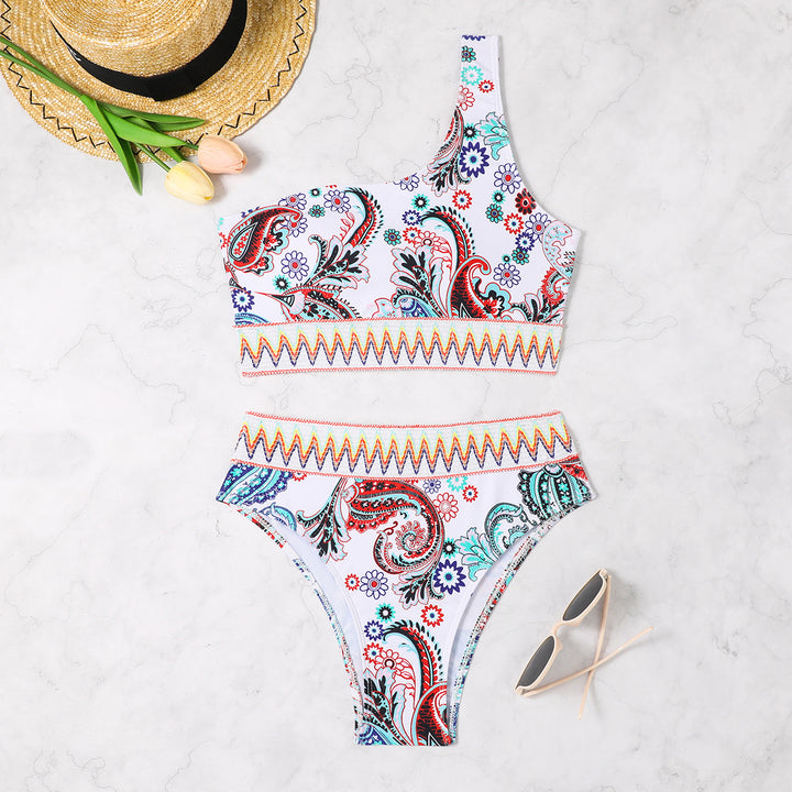 Women's bikini set with asymmetric top and high waist Mune Fashion