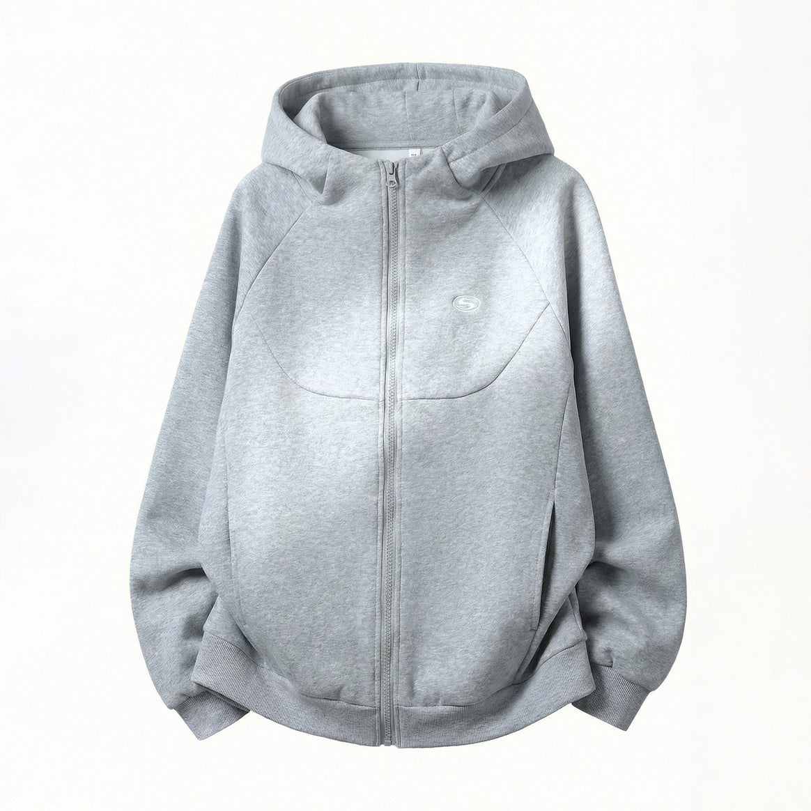 Unisex Oversize Hooded Sweat Jacket with Zipper and Padded Structure Mune Fashion