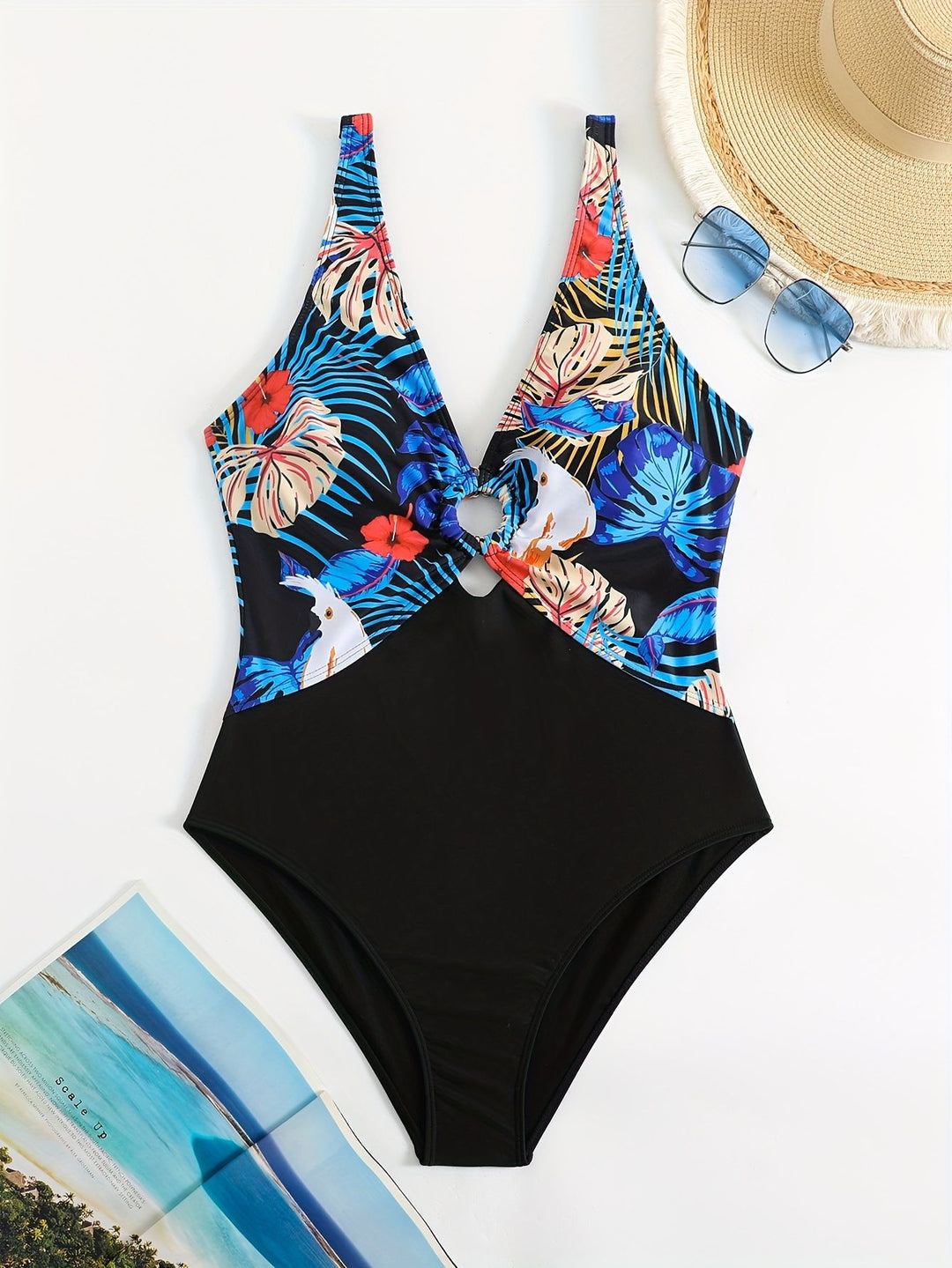 Women One-Piece Swimsuit with Animal Print Mune Fashion