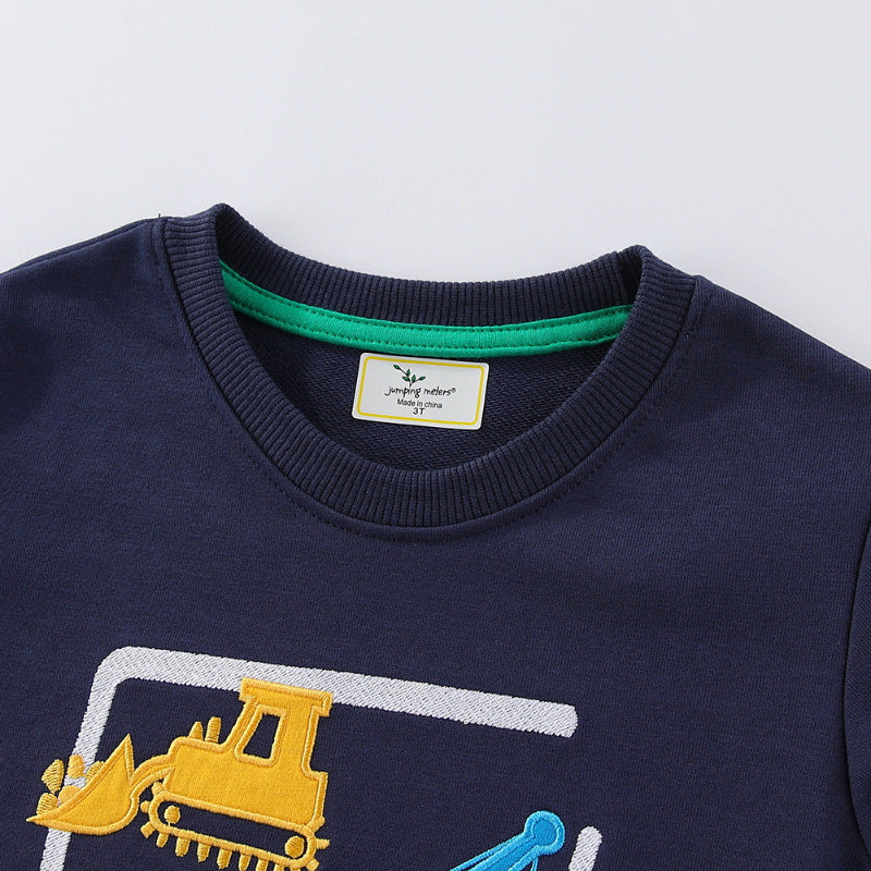 Boys sweatshirt with creative construction vehicle design Mune Fashion