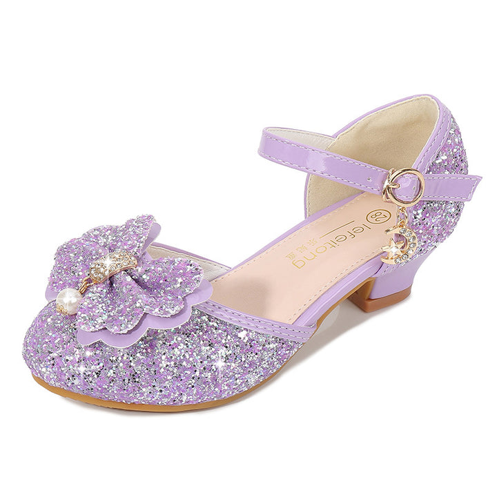 Girl Ballerina Shoes with Sparkling Floral Motif Mune Fashion