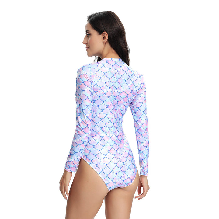 Women Long Sleeve Swimsuit with Mermaid Design Mune Fashion