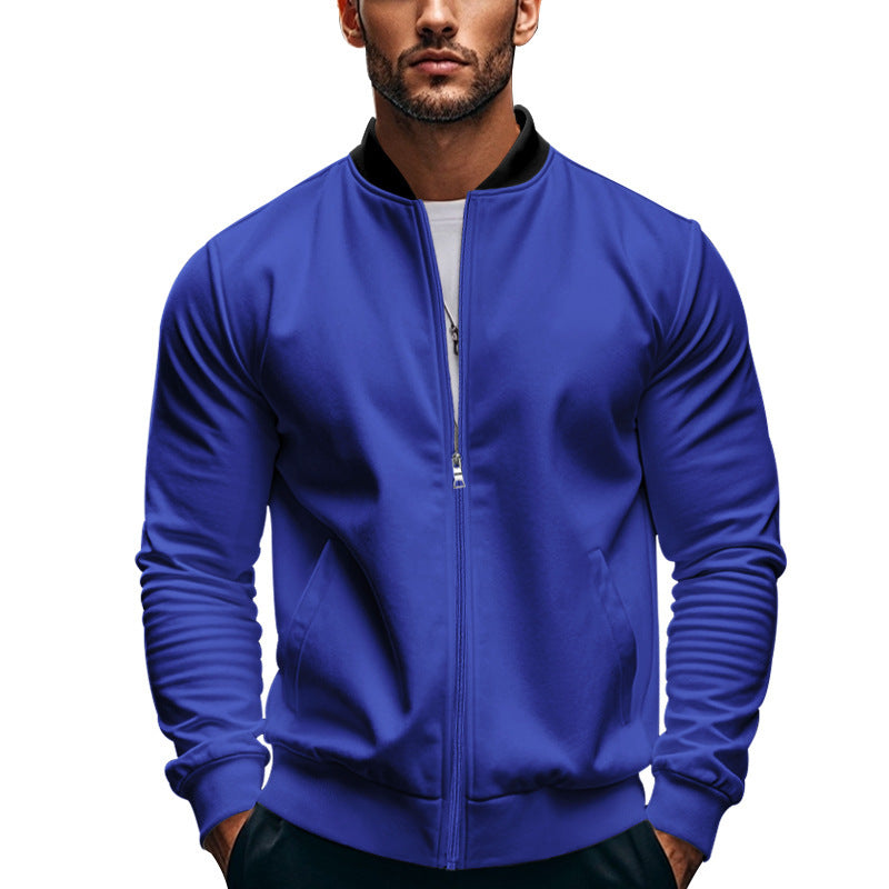 Men's bomber in modern minimal style with stand-up collar, elastic hem and functional seam pockets Mune Fashion
