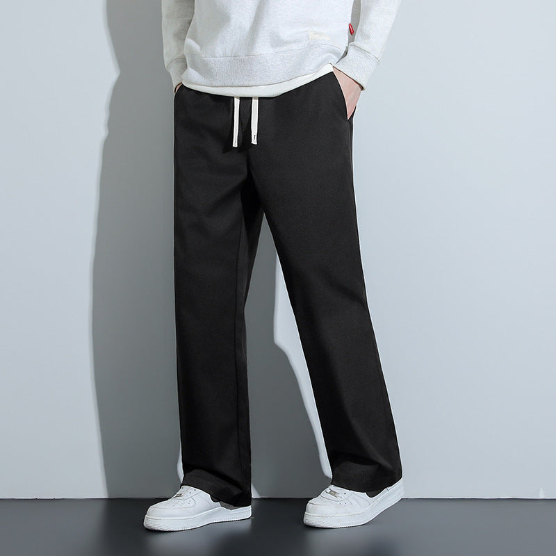 Men's Comfortable Casual Pants with Elastic Waistband and Pockets Mune Fashion