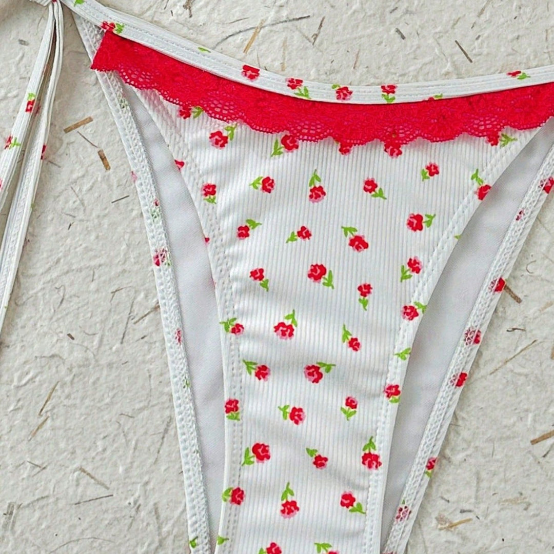 Women's Triangle Bikini with playful strawberry pattern Mune Fashion