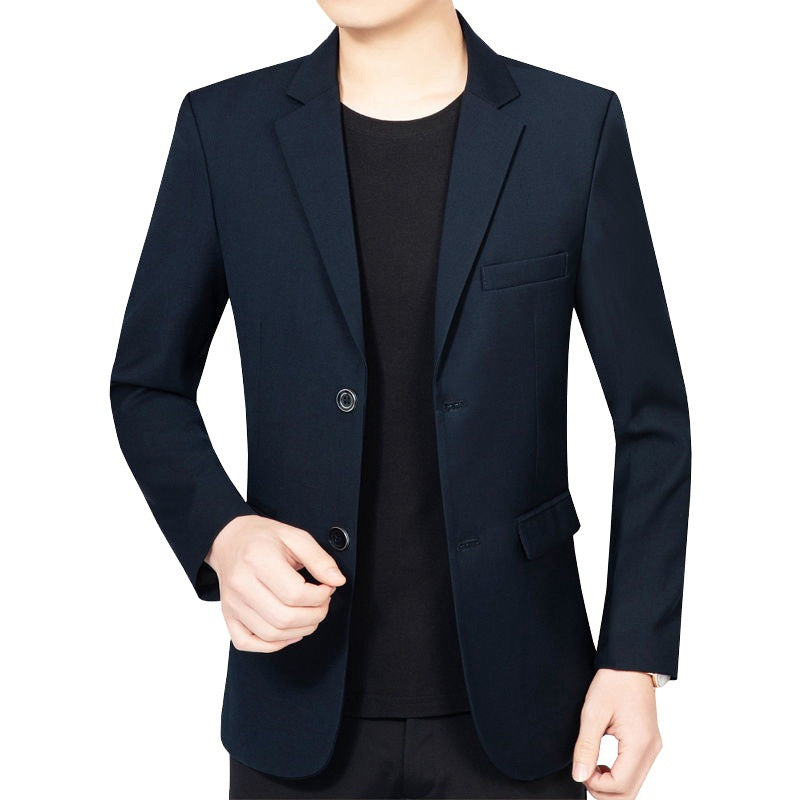 Men's Slim Business Blazer with Minimalist Design and Stretch Comfort Mune Fashion