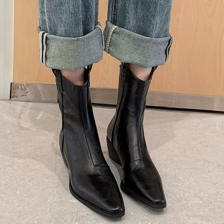 Women's Elegant Ankle Boots with Stylish Strap Mune Fashion
