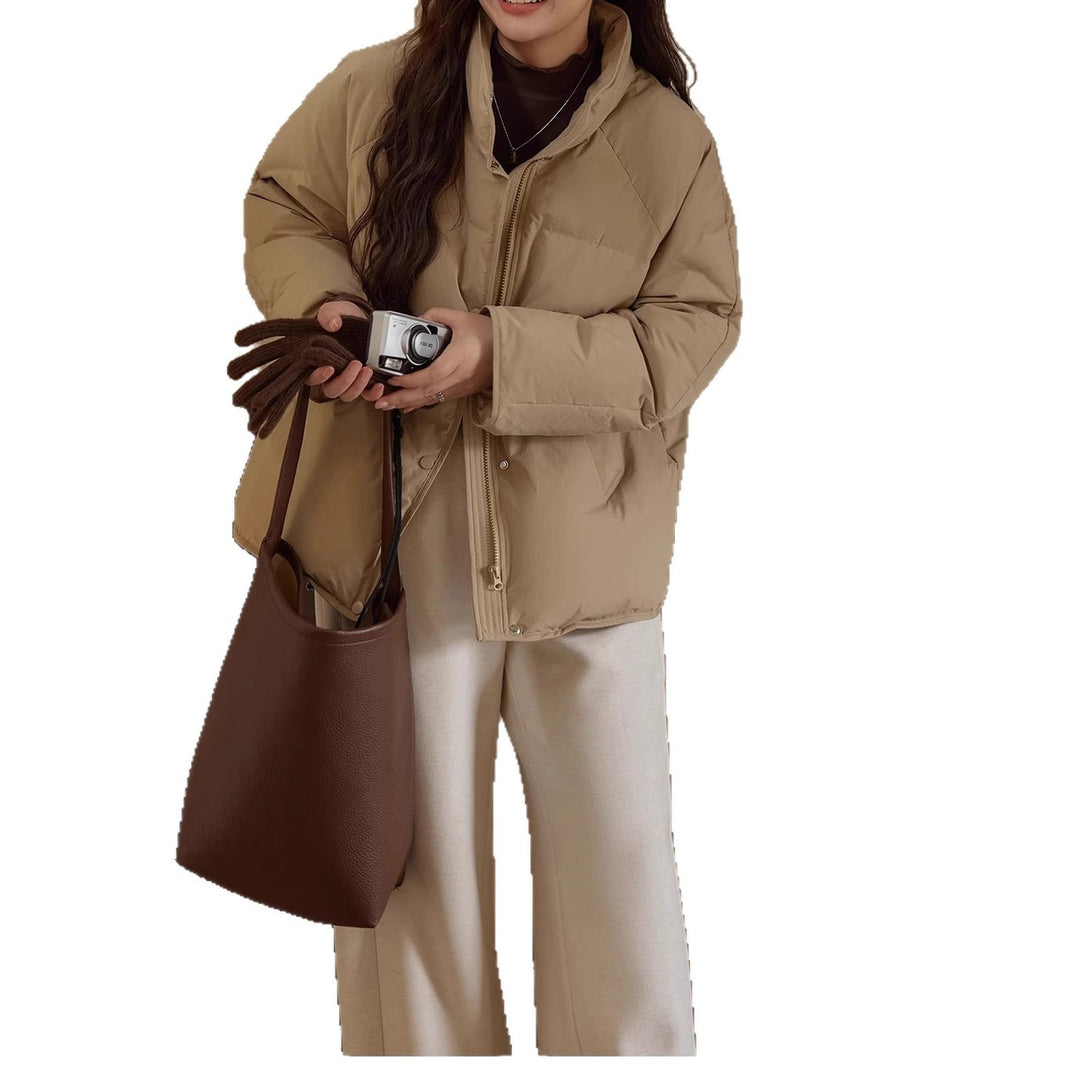 Women's Fashionable Transitional Jacket with High Collar Mune Fashion
