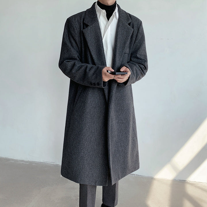 Men's Elegant Wool Coat Mune Fashion