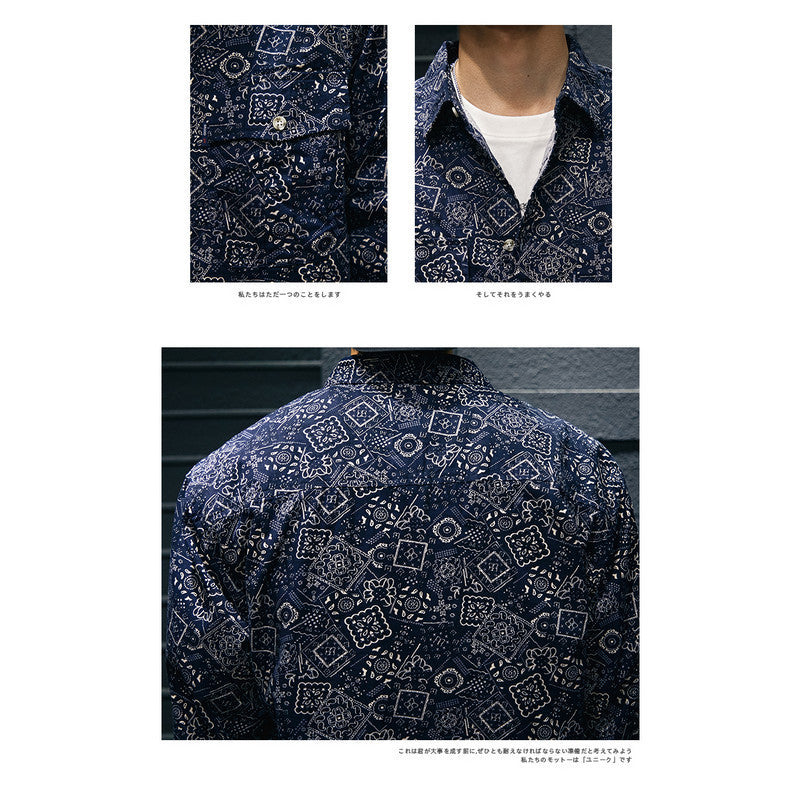 Men's Checked Shirt Jacket with Two Chest Pockets Mune Fashion
