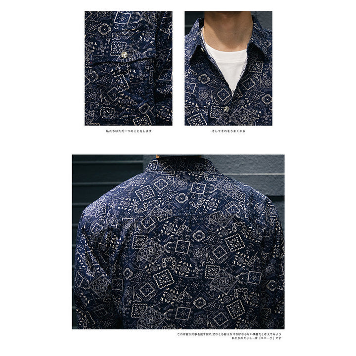 Men's Checked Shirt Jacket with Two Chest Pockets Mune Fashion