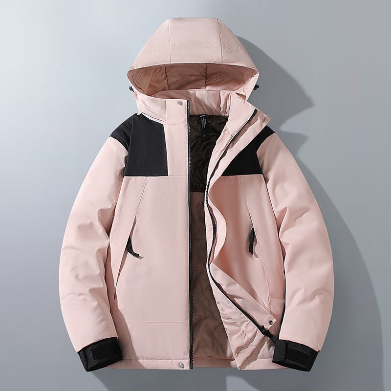 Men's Water-Repellent Winter Parka with Hood, Thermal Insulation and Contrasting Shoulder Panels Mune Fashion
