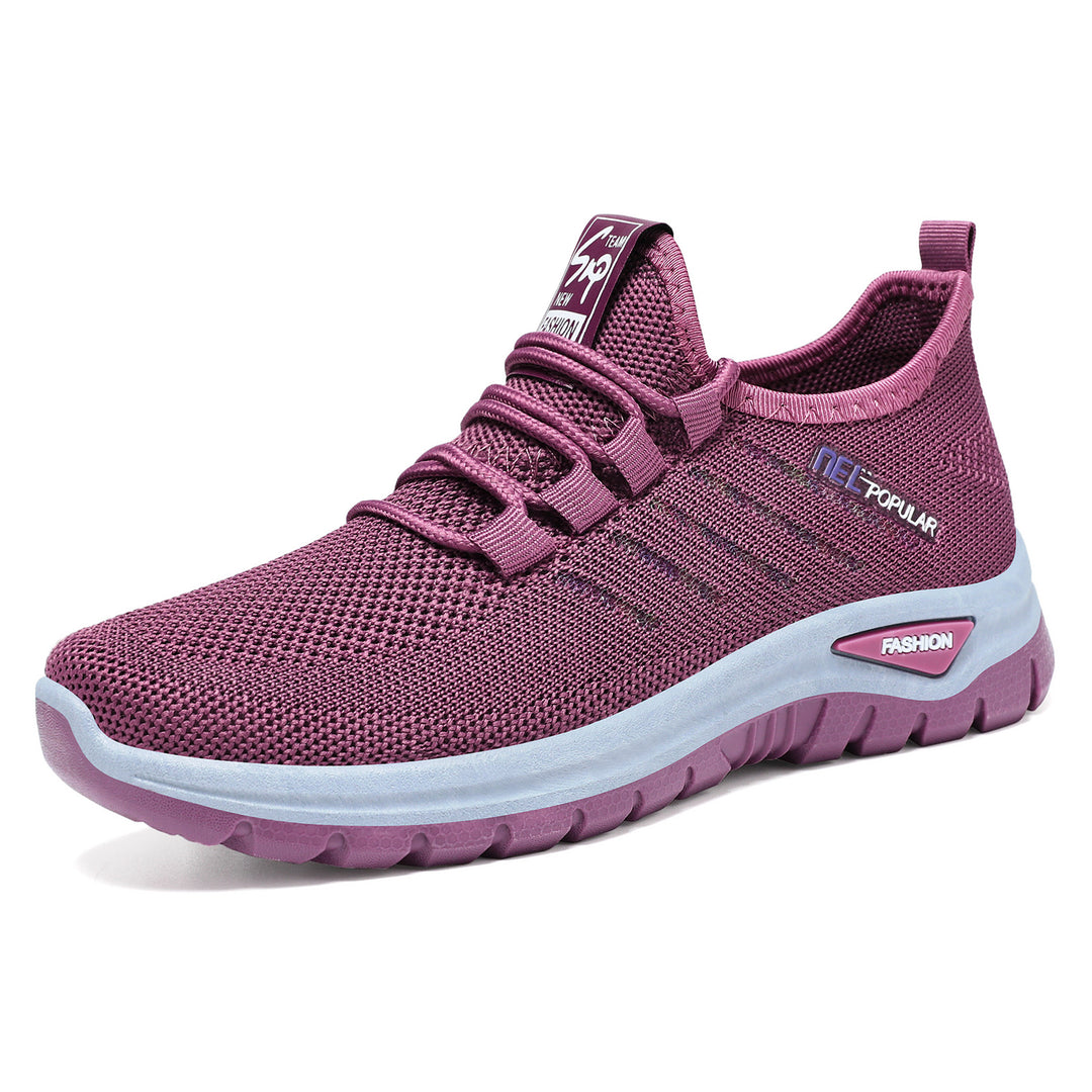 Women's nan ultra-light knit sports sneakers with elastic entry, shock-absorbing platform midsole, and grippy profile outsole Mune Fashion