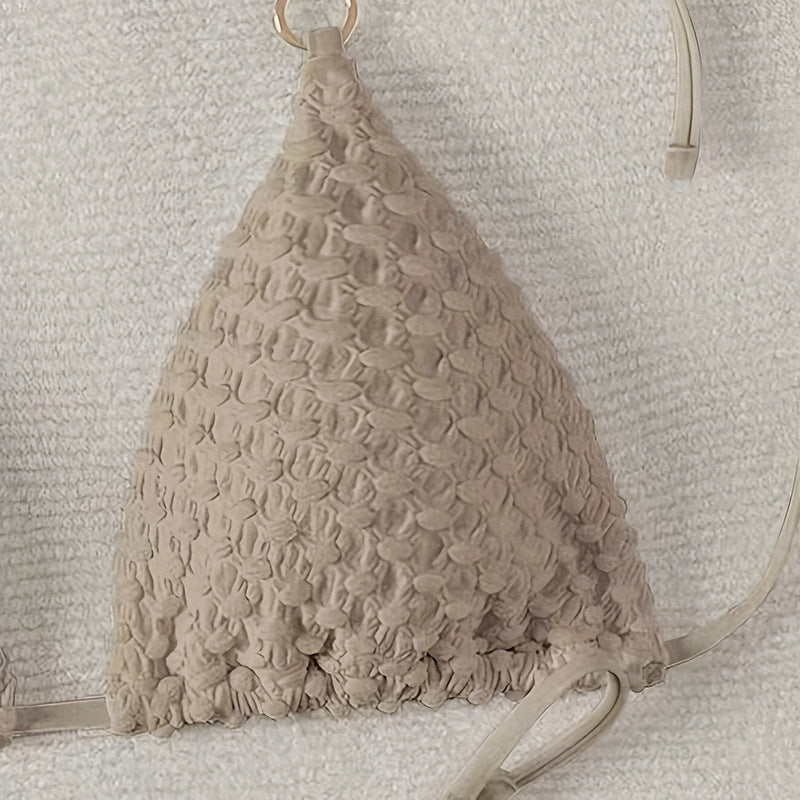 Women's Triangle Bikini with Braided Structure Mune Fashion