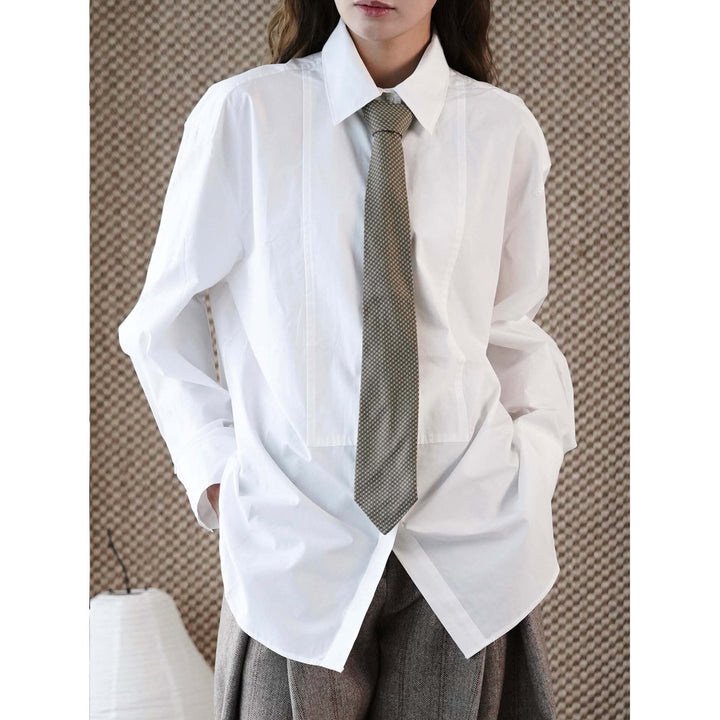 Women Structured Oversized Blazer with Wide Lapel and Soft-Shoulder Mune Fashion