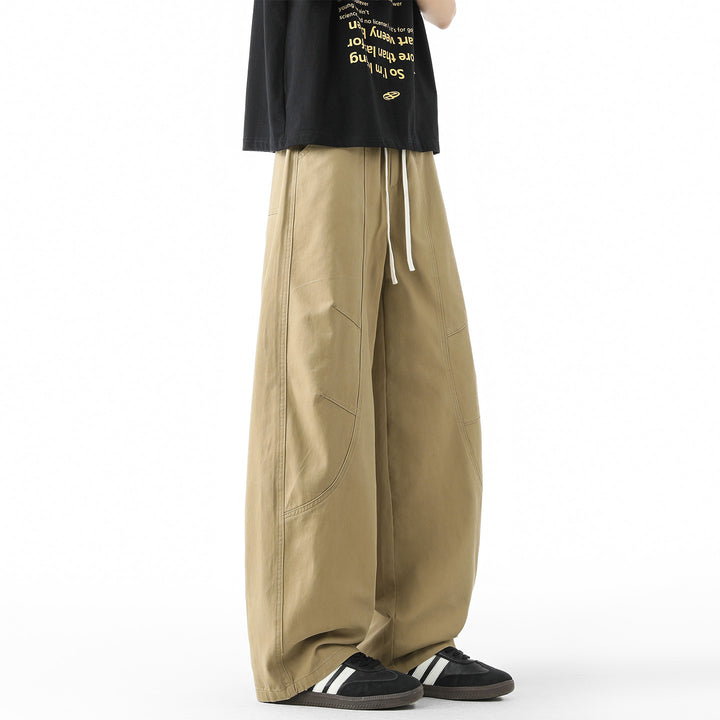 Men's Wide Utility Cargo Pants with Large Flap Pockets & Reinforced Seam Areas Mune Fashion