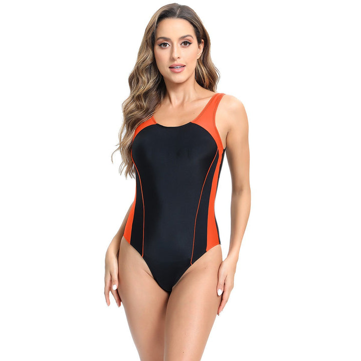 Ladies sporty swimsuit with ergonomic cut and color accents Mune Fashion
