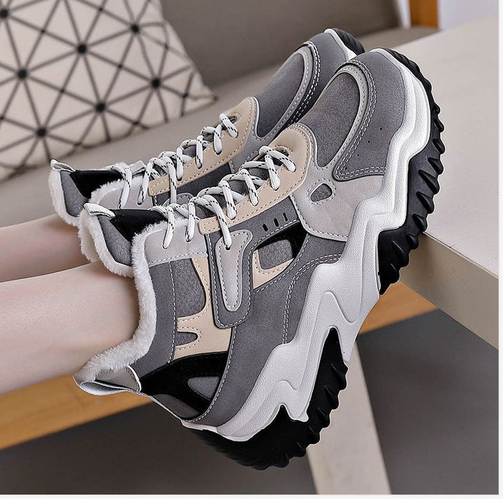 Women's sporty high-top sneakers with warming inner lining and non-slip sole Mune Fashion
