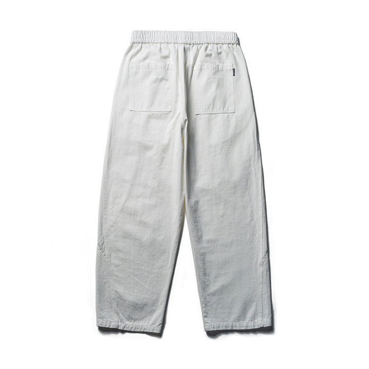 Men's Lightweight Loose-Fit Linen-Cotton Casual Pants with Elastic Waistband, Drawstring and Utility Pockets Mune Fashion