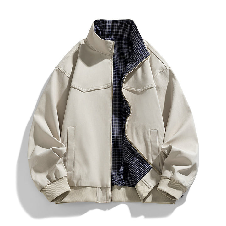 Men's Light Transitional Jacket with Stand-Up Collar Mune Fashion