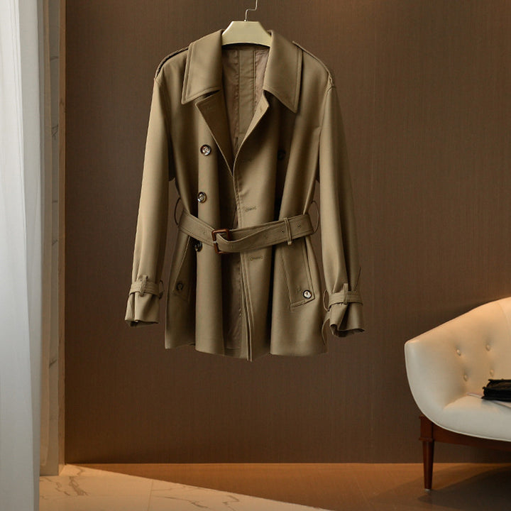 Ladies Fashionable Trench Coat with Waist Belt Mune Fashion 1789268628