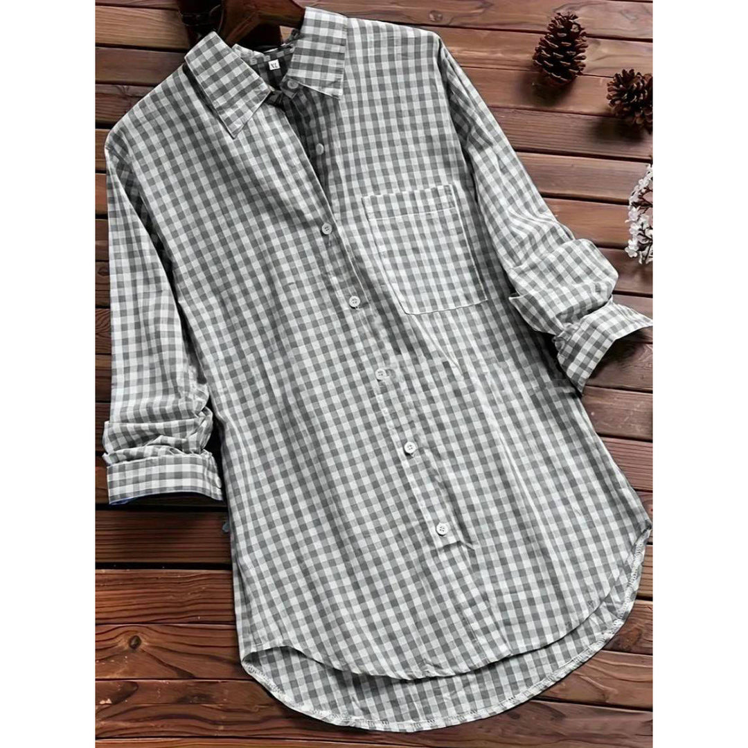 Women Checked Shirt Blouse made of high-quality comfortable fit Mune Fashion