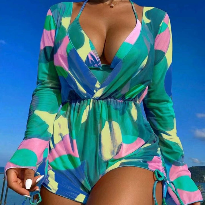 Women's beach outfit with airy tunic and bikini Mune Fashion