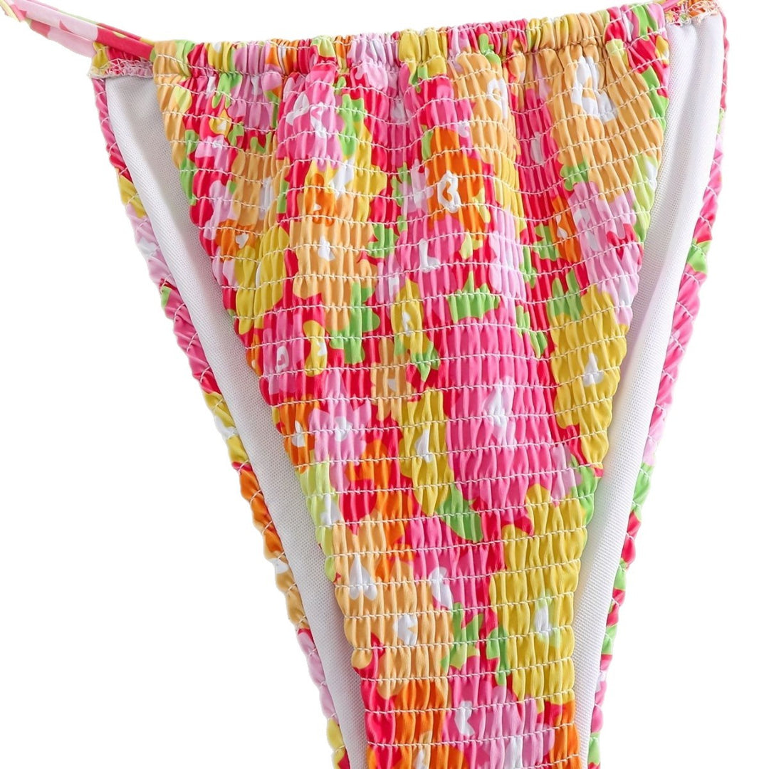 Women's Triangle Bikini Set with Floral Design Mune Fashion