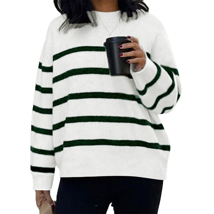 Women’s oversized Mohair knit sweater with wide Carmen boat neckline and fluffy texture Mune Fashion