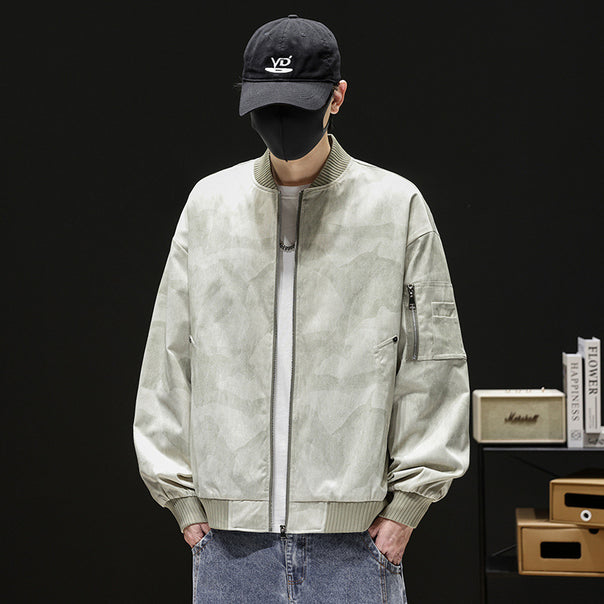 Men's Fashion Bomber Jacket with Fantasy Pattern
