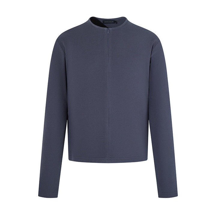 Women Boxy Short Blazer with Stand Collar and Hidden Zipper Mune Fashion