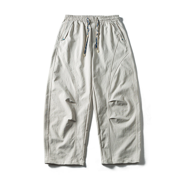 Men's tapered utility pants with elastic waistband and drawstring Mune Fashion