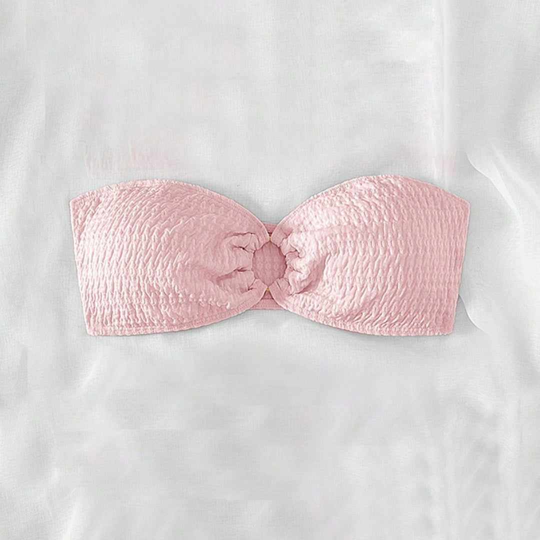 Women's bandeau bikini top with textured surface Mune Fashion