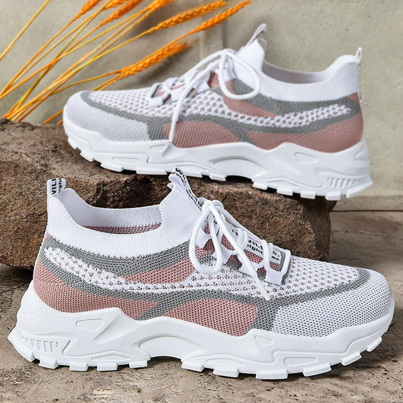 Men's knitted sock sneakers with elastic slip-on design and profiled trail platform Mune Fashion