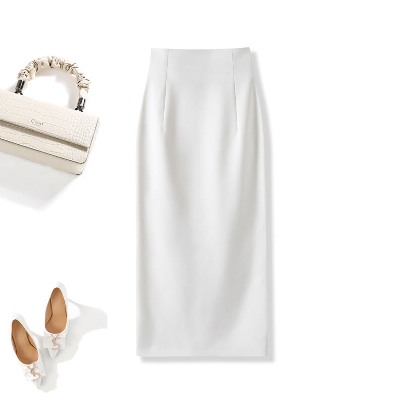 Women's Elegant Midi Skirt with Gatherings Mune Fashion