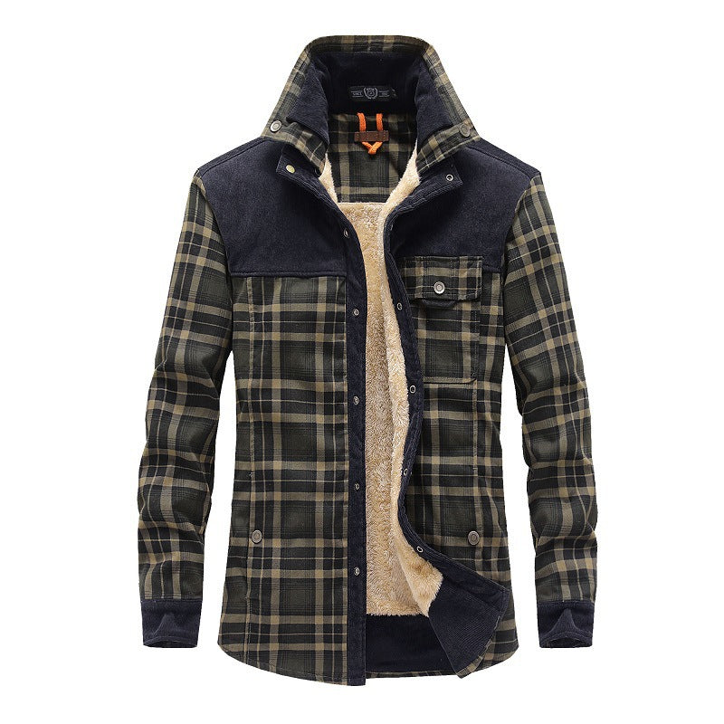Men's Comfortable Flannel Jacket with Fleece Lining Mune Fashion