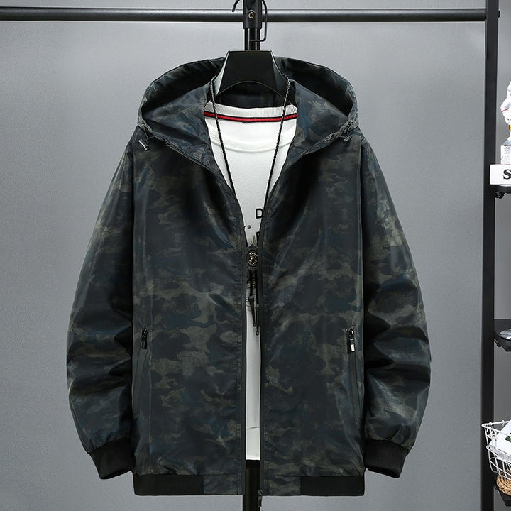 Men's Stylish Hooded Jacket with Camouflage Pattern Mune Fashion