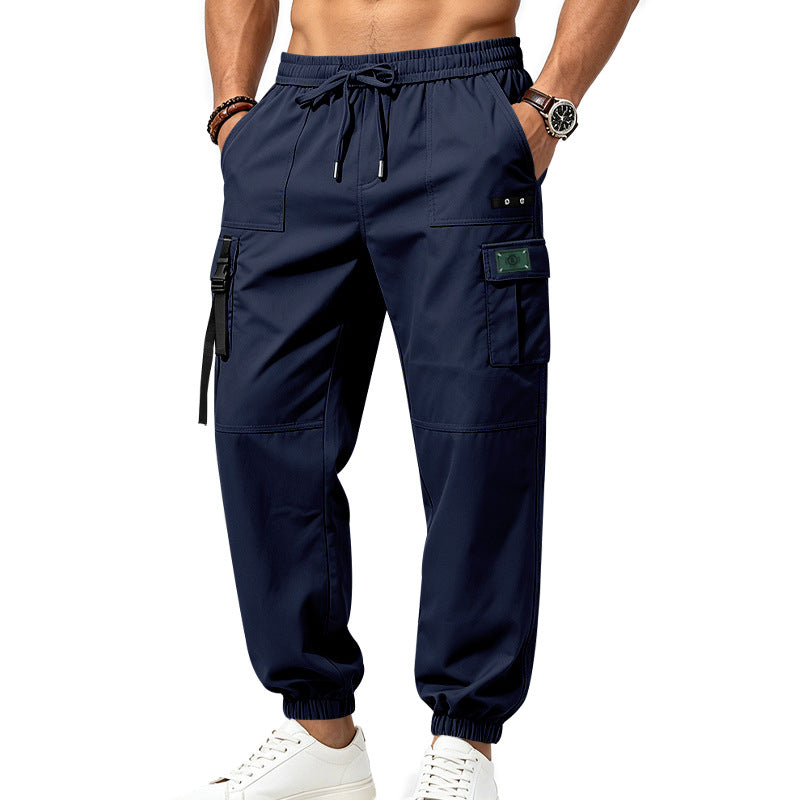 Men's cargo jogging pants with drawstring, elastic cuffs, and multi-pocket design Mune Fashion