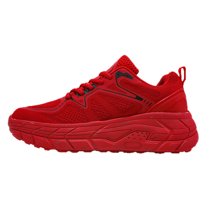Unisex cushioned platform sneaker with breathable knit upper and padded hollow chamber sole Mune Fashion
