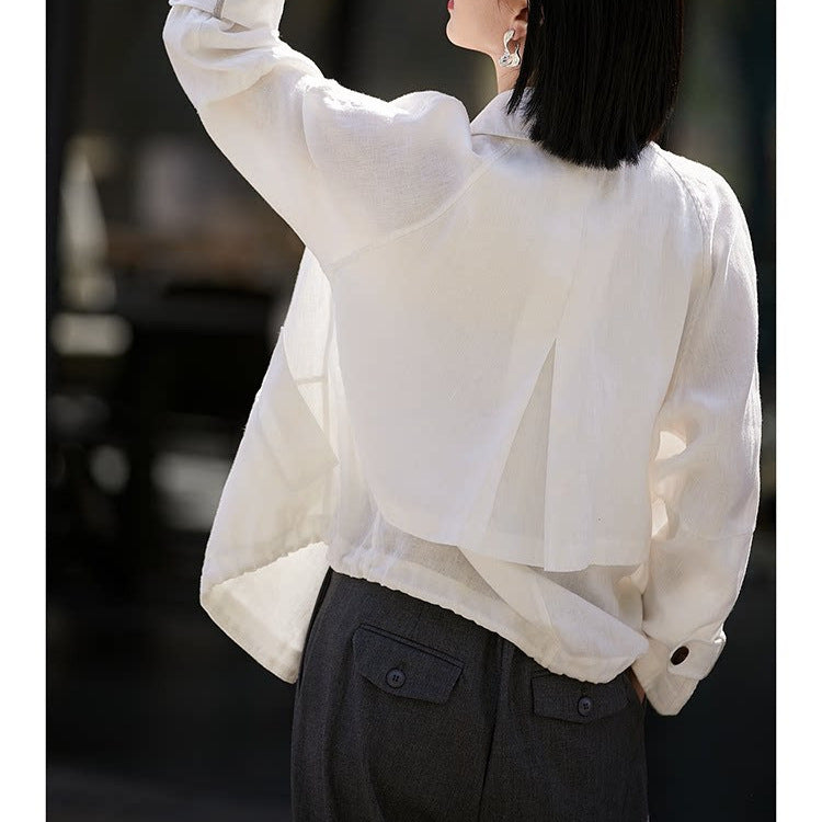 Women's Fashionable Transitional Jacket with Double Button Placket Mune Fashion