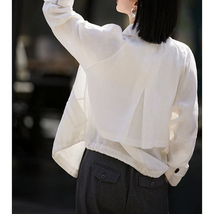 Women's Fashionable Transitional Jacket with Double Button Placket Mune Fashion