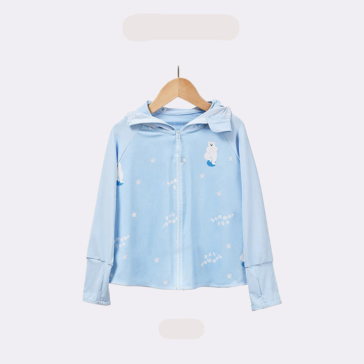 Children's UV protection jacket with hood and lightweight breathable properties Mune Fashion