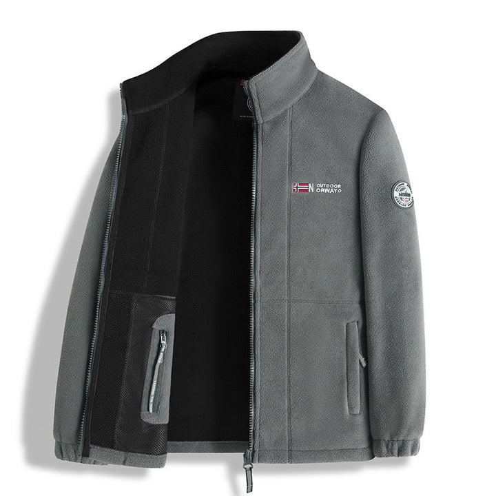 Men's fleece jacket with high collar Mune Fashion