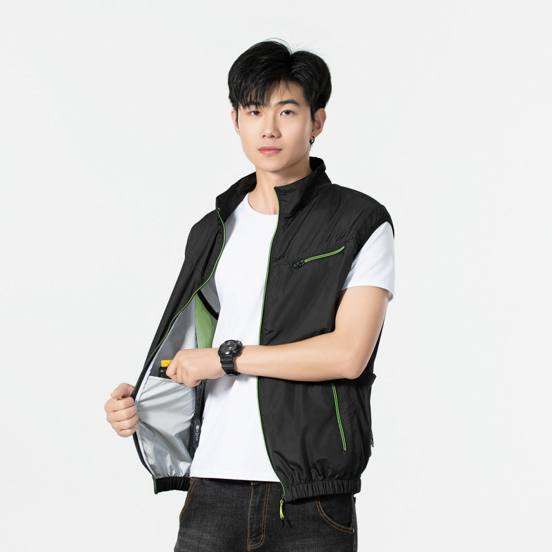 Men's nano lightweight breathable work protection vest with mesh inserts and zippered pockets Mune Fashion