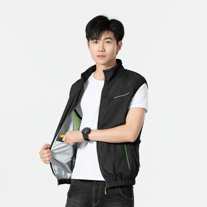 Men's nano lightweight breathable work protection vest with mesh inserts and zippered pockets Mune Fashion